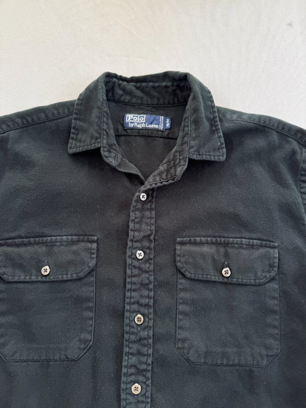 Vintage 1990s Polo by Ralph Lauren heavy cotton chamois utility shirt - Medium